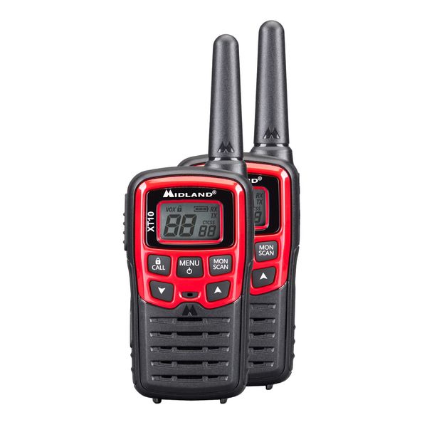 Midland XT10 -Two Way Radio Walkie Talkie - 16 Channels, Long Range Radius - 2 Walkie Talkies