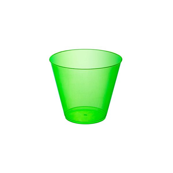 Party Essentials Hard Plastic 25 Count Party Cups/Tumblers, 9-Ounce, Neon Green