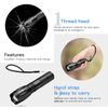 LED tactical Zoomable flashlight, High Lumen Waterproof Aluminum Body, 2 Pack