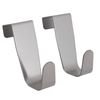 Over Door Hooks, Stainless Steel, 2.5 x 8.5 cm, 2-Pack, Silver