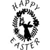 HoitoDeals 1Pcs Happy Easter Wine Bottle Decal Sticker Bottle Not Included