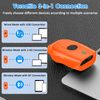 Symcode Bluetooth Barcode Scanner Mini 1D Small Wireless Bar Code Scanner 3-in-1 Bluetooth & 2.4G Wireless & USB Wired Barcode Scanner with Android,iOS,Computers,Windows