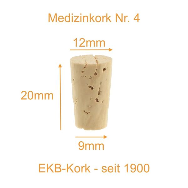 EKB-Kork Pointed Cork No. 4 20 x 12 / 9 mm