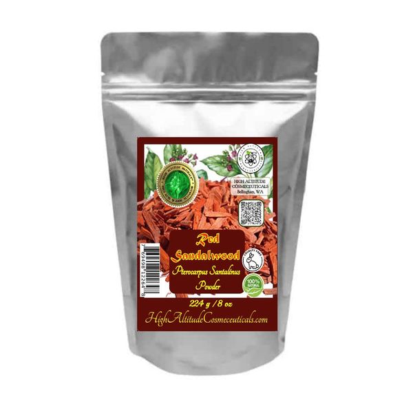 8oz Red Sandalwood (Pterocarpus Santalinus) Powder for Skin Hair Care, Spiritual Meditation, Incense Burning, Infusion, Therapeutic, Cosmetic