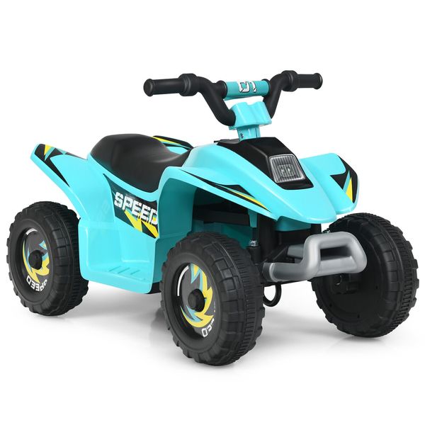 6V Kids Electric Quad ATV 4 Wheels Ride On Toy for Toddlers Forward&Reverse Blue