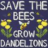 CafePress Save The Bees Grow Dandelions Apron (Dark) Kitchen Apron with Pockets