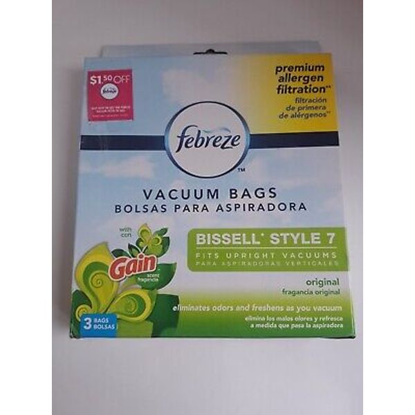 Febreze Vacuum Bags Bissell Style 7 Upright Vacuums, 3 pack, Pet Odor Eliminator