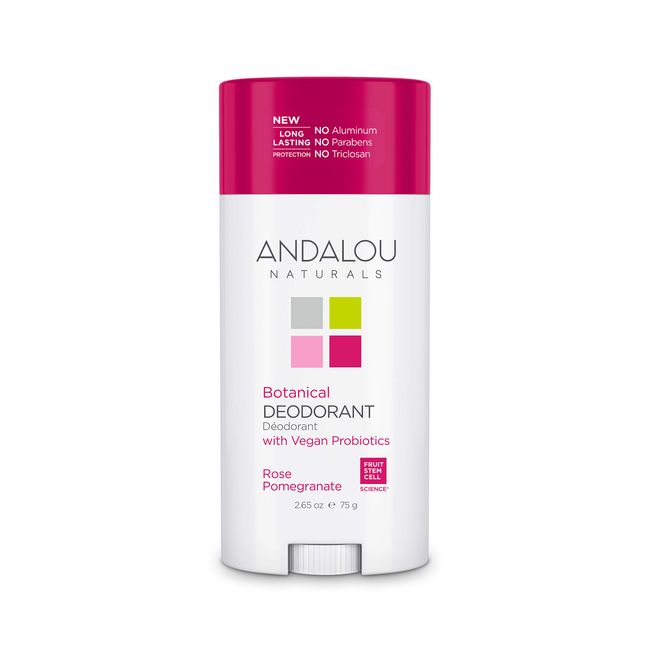 Andalou Naturals Rose Pomegranate Botanical Deodorant, 2.65 Ounce