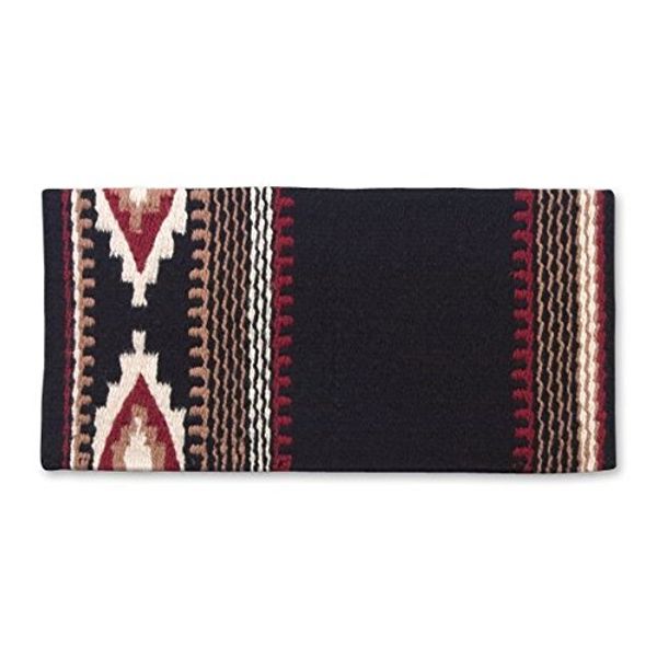 Mayatex Cowtown Saddle Blanket, Black/Sand/Taupe/Cream, 36 x 34-Inch