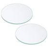 PATIKIL 2.56x0.1" Transparent Glass Flashlight Lens, 2 Pack, LED Light Source, Durable, Polished Edges