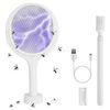 90ºRotating Bug Zapper Wand Handheld Mosquito w/ Telescopic Extension Wand