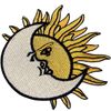 Crescent Sun Moon Embroidered Iron-On / Sew-on Patch