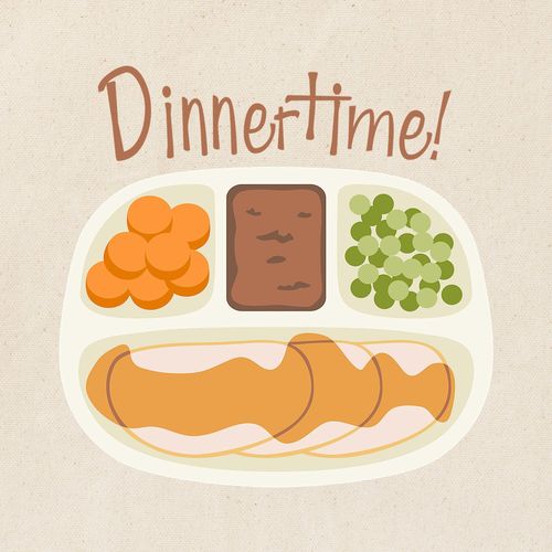 CafePress TV. Dinner Time Microwave Tray Tote Bag Reusable Natural Beige Canvas Shopping Bag