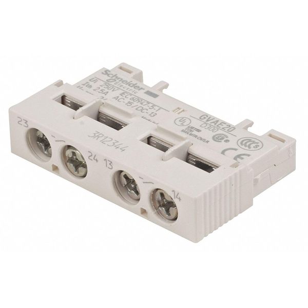Schneider Electric Gvae20 Auxiliary Contact Block, Plug in Gvae20