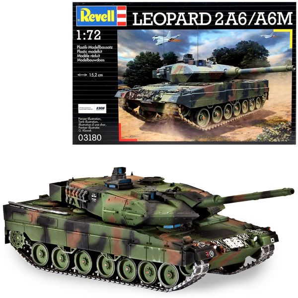 Revell 03180 Leopard 2 A6/A6M 1:72 Scale Unbuilt/Unpainted Plastic Model Kit