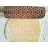 BRICKS Embossing Rolling Pin. Laser Engraved Dough Roller with Wall Pattern for Embossed Cookies or Pottery by Algis Crafts
