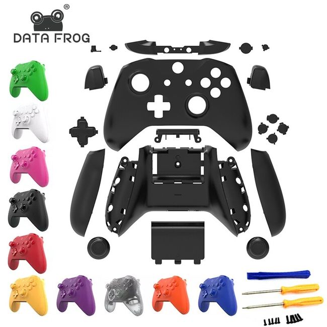 Data Frog Replacement Housing Shell Case For Xbox One Slim Controller  Custom Cover With Buttons Mod Kit For Xbox One Slim