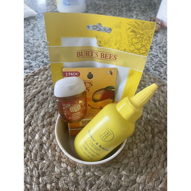 Burt Bees Trinket Bowl Skincare Color Themed inspired gift bag Maskin’ Relaxin’