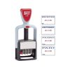 2000 Plus Self-Inking Date and 4 Phrase Stamp, Blue/Red