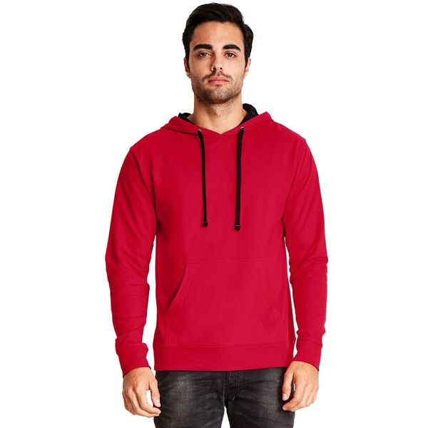 Next Level Unisex French Terry Pullover Hoody M RED/ BLACK