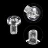 sourcing map M5x10mm Plastic Phillips Bolts 100pcs PC Pan Head Machine Screws Transparent