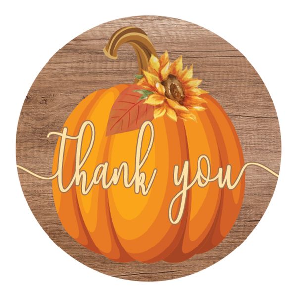 Rustic Fall Little Pumpkin Baby Shower Favor Labels - Autumn Fall Festival Thank You Stickers, Envelope Seals, Bag Stickers, Candy Favor Labels - 1.75 in. Round - 40 Labels