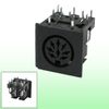 uxcell DIN 8 Pin Socket Adapter, Metal, Plastic, Silver-Tone, Black, 1 Pack