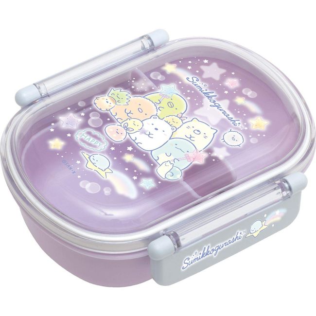 San-X KA08802 Sumikko Gurashi Lunch Market Fluffy Tight Lunch Box, Purple