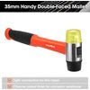ValueMax Rubber Mallet 16oz Fiberglass Handle With Soft Grip Solid Head 2 Piece