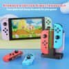 FASTSNAIL Charging Station for Switch Controller, Compatible with Nintendo Switch & Switch OLED, Controller Charging Station Compatible with JoyCons