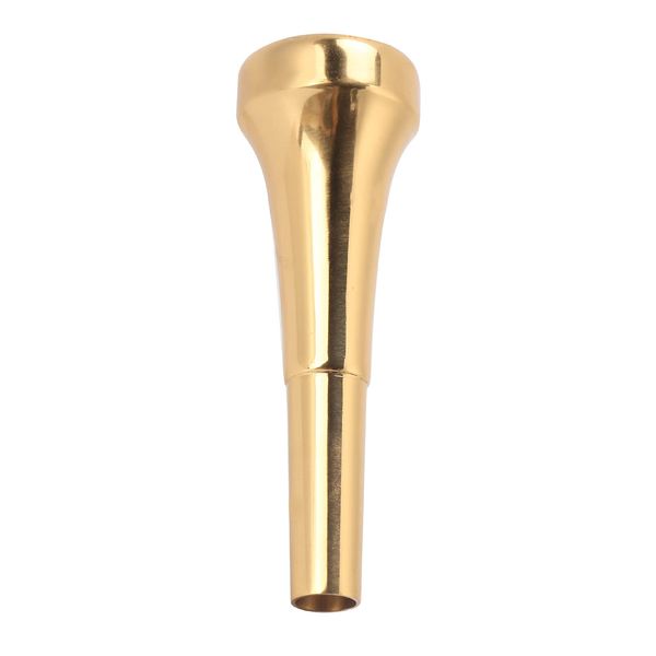 Sixrun Trumpet Mouthpiece, Brass Material Durable Portable Bright Tone Golden Trumpet Accessory for Pro Players Intermediate (3C)