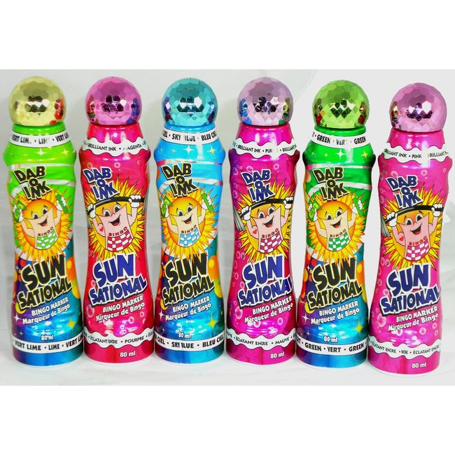 Sunsational Bingo Dauber/Dabber Set of 6-4 oz. - Mixed Colors