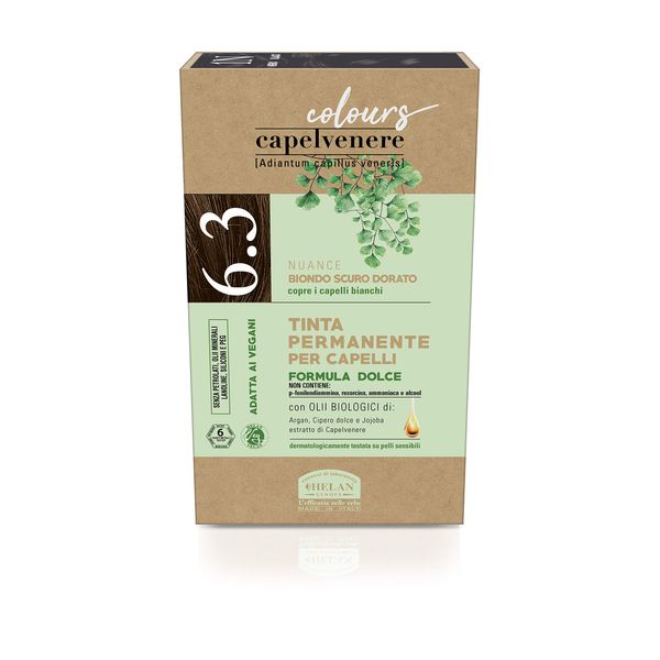 Helan, Capelvenere Colours, 6.3, Dark Blonde, Permanent, Ammonia Free