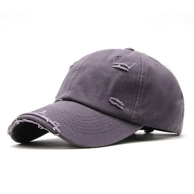 Durio Basecap Damen Baseball Cap Herren Kappe Vintage Unisex Freizeit Baumwolle Sonnenschutz Verstellbar Waschbar Outdoor Erwachsenen Schwarz Grau