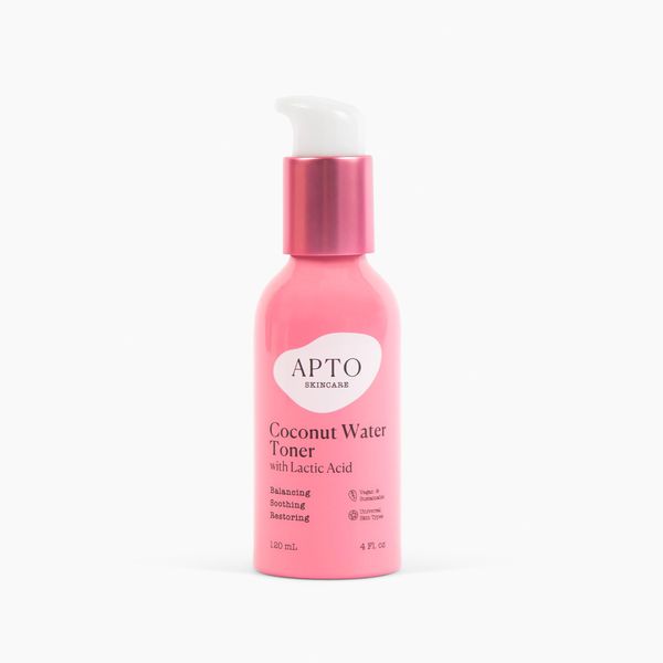 APTO Skincare Coconut Water Toner with Lactic Acid, Daily Hydrating & Balancing Facial Toner, 4 fl. oz.