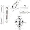 YOFIT Shade Sail Hardware Kit 6 inch for Triangle Rectangle Sun Shade Sail Installation, 304 Grade Stainless for Garden Outdoors, 80 Pcs