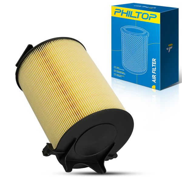 PHILTOP Engine air filter CA9800 Replacement for 2011-2015 Jetta 2.0L, Round Plastisol Air Filter