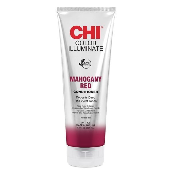 CHI Ionic Color Illuminate Conditioner Mahogany red 251ml - color enhancing conditioner deep red violet