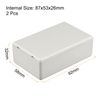 sourcing map Dustproof Junction Box 92x58x32mm ABS for Electrical Project (Gray, Pack of 2)