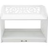 White Cutout Scrollwork Design Desktop Bookshelf, Stationery Organizer Shelf