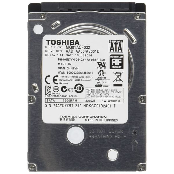 Toshiba HDD 320GB SATA 3GB/S 2.5IN