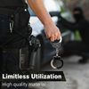 TacStealth Handcuffs with Two Keys & Handcuffs Case| Heavy Duty Black and Silver Steal Professional Grade | Bend/Break Free Secure Handcuffs