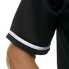 JC DISTRO Men's Short Sleeve Plain Button Down Baseball Jersey Team Jersey White Medium