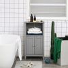 Freestanding Bathroom Cupboard Furniture w/Multi-Tier Storage and Elevated Base
