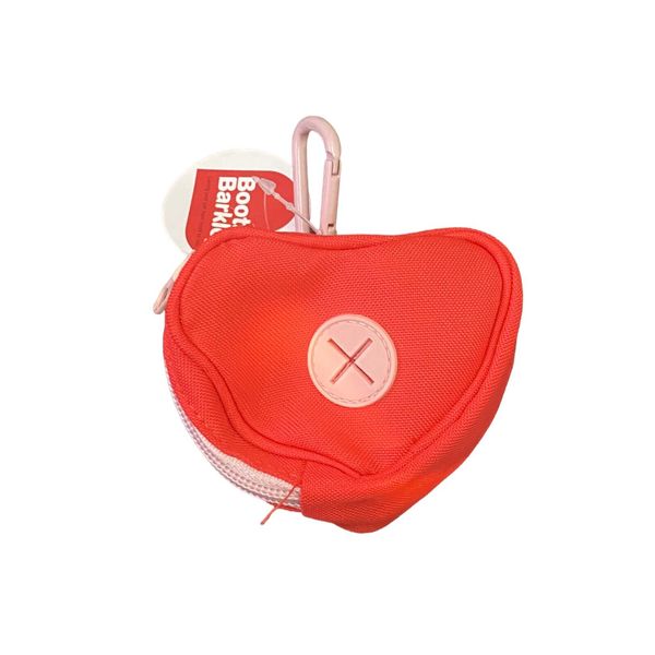 Boots & Barkley Dog Pet Waste Bag Holder (Heart Shape) Red