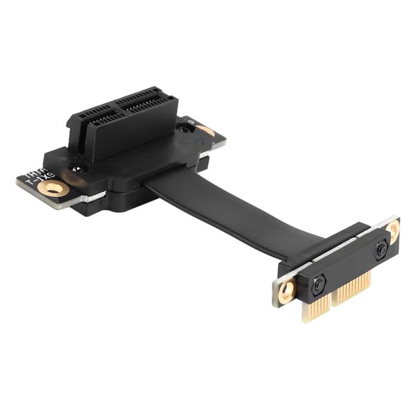 Folceretsc PCIE X1 Riser Cable Dual 90 Degree Right Angle PCIe 3.0 X1 to X1 Extension Cable 8Gbps PCI Express 1X Riser Card - 5CM