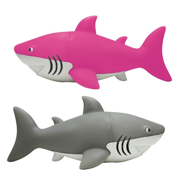 Animolds Baby Squeaky Toy Squeeze Party Favors Toys for Boys Novelty Toys & Amusements Screaming Rubber Gag Gifts Small Animal Toys Funny Dog Toys 6-8In Baby Sensory Toys 2PK(Squeeze Me Shark 2PK)