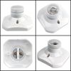 Akynite E27 Screw Light Bulb Socket Holder, E27 Lamp Holder Base, Edison Screw E27 Wall Socket, AC 220-250V, Ceiling Light Fitting, White, 4pcs