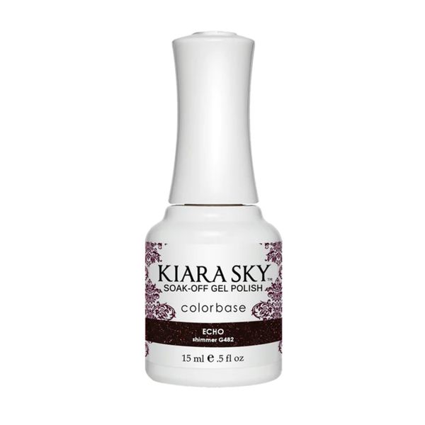 Kiara Sky Professional Nails Soak Off UV LED Gel Polsih - Echo G482 - Deep Purple Eggplant Shimmer Effect