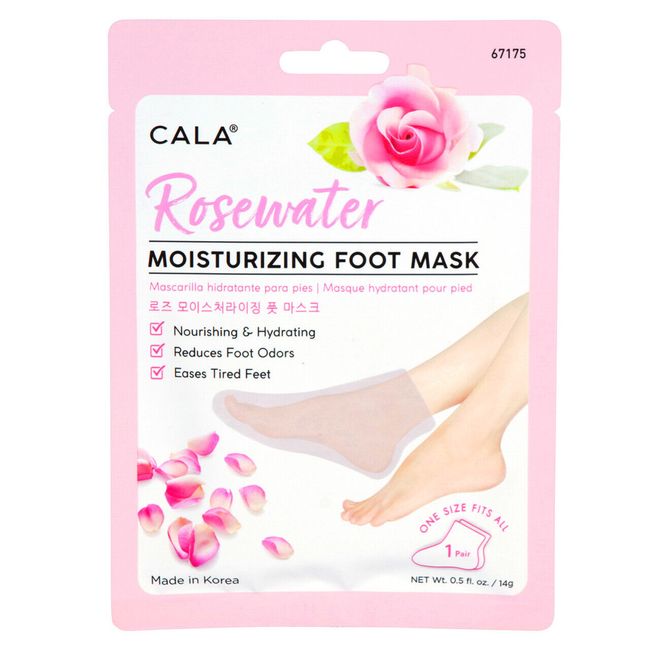 3 Pairs CALA Rose Socks Moisturizing Soft Foot Care Mask Socks 67175